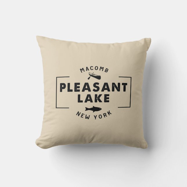 Pleasant Lake Polyester Throw Pillow 16x16 (Front)