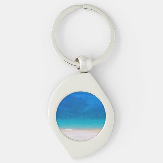 Pleasant Mediterranean Beach Key Ring (Front)