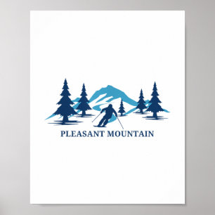 Pleasant Mountain Maine Ski Resort Skiing Skier _1 Poster
