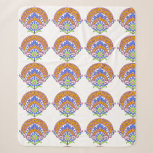 pleasant pattern design sherpa blanket