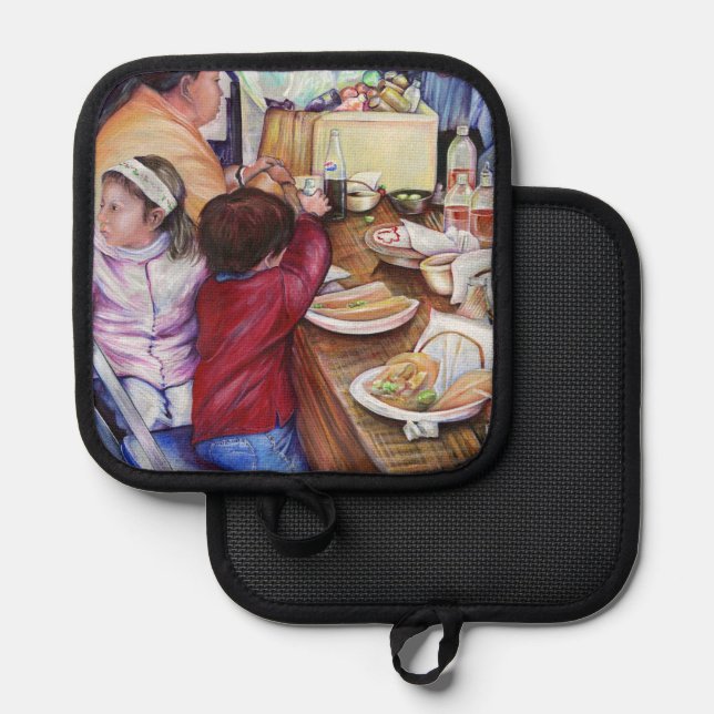 Pleasant Picnic, Mexico Pot Holder (Front/Back)