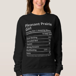 Pleasant Prairie Girl Wi Wisconsin Funny City Home Sweatshirt