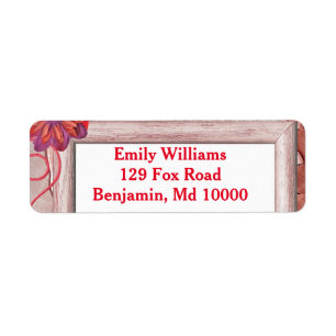 Pleasant Purple Rustic Return Address Label