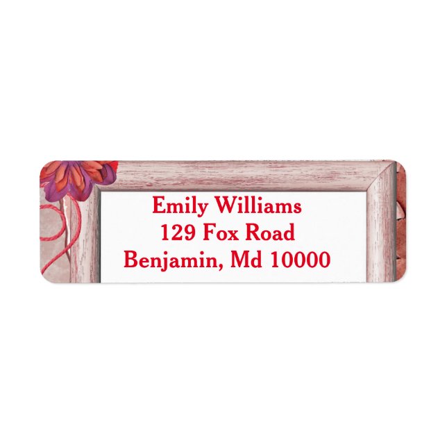 Pleasant Purple Rustic Return Address Label (Front)