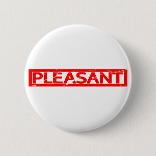 Pleasant Stamp 6 Cm Round Badge
