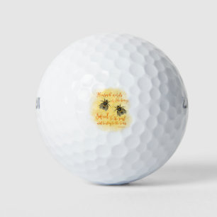 Pleasant words bee Bible Quote Golf Balls