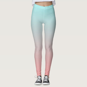 Pleasantly Pink and Blue Ombre Leggings