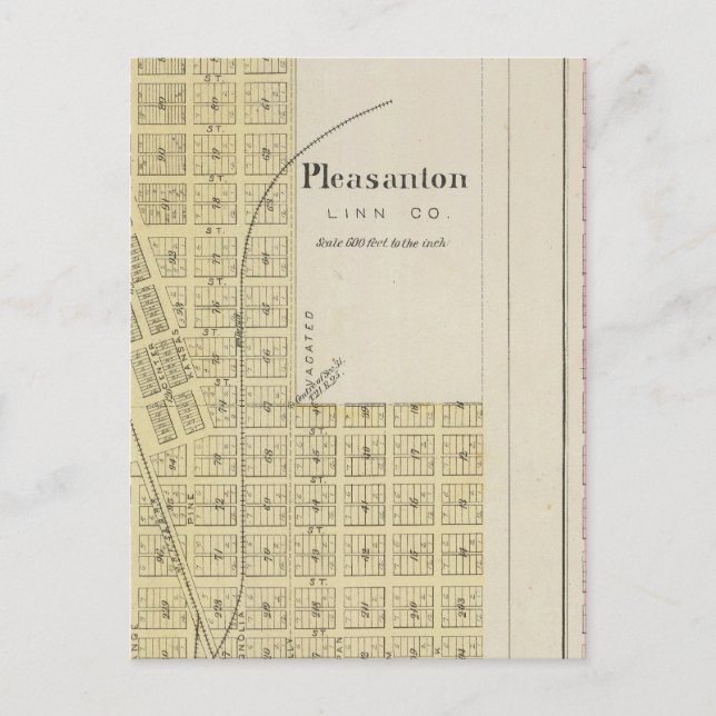 Pleasanton, Mapleton, and Hammond, Kansas Postcard (Front)