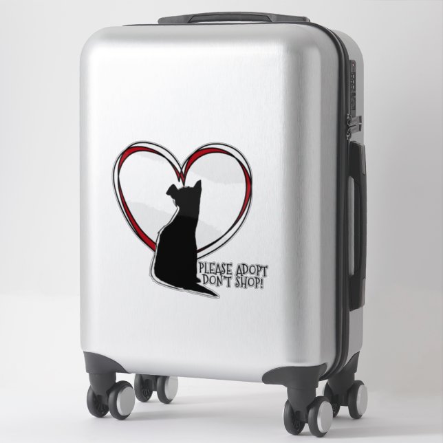 Please Adopt Don't Shop! Large White or Clear (Suitcase)