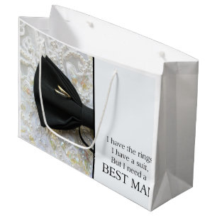 Please be best man - invitation large gift bag