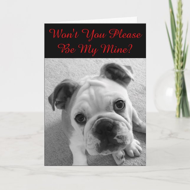 Please Be Mine Valentine Holiday Card (Front)