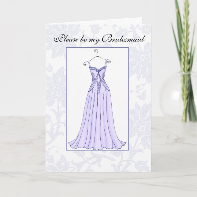 Please be my Bridesmaid lavender Invitation (Front)