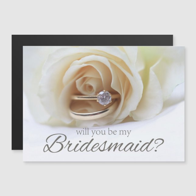 Please be my Bridesmaid? Magnetic Invitation (Front/Back)