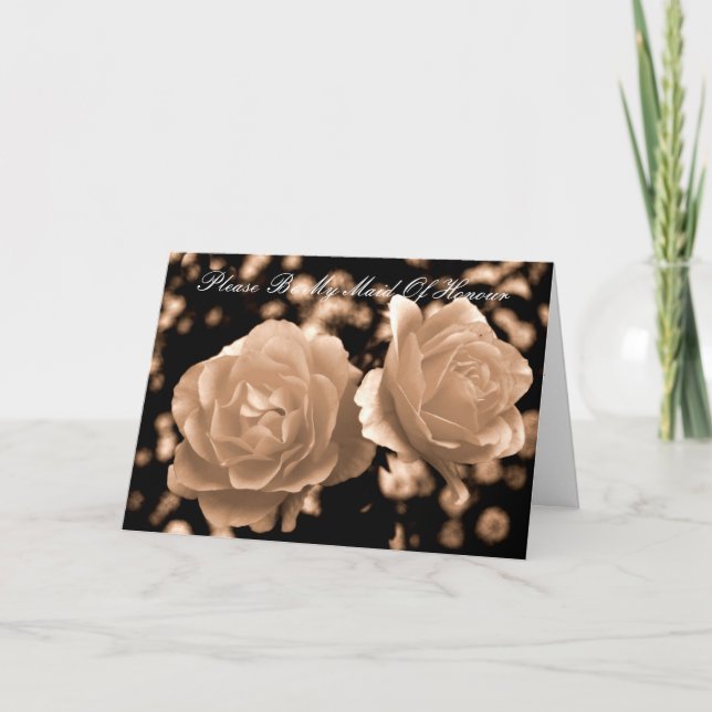 Please Be My Maid Of Honour Invitation (Front)