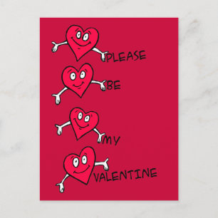 Please Be My Valentine - Postcard