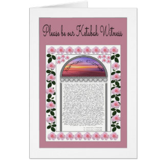 Please Be Our Ketubah Witness Card