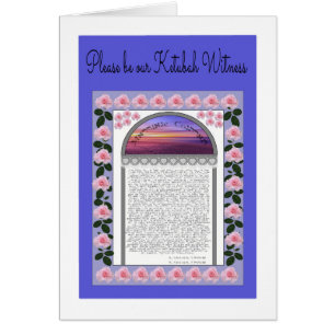 Please Be Our Ketubah Witness Card