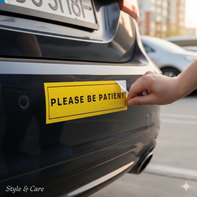 Please Be Patient Humorous Reminder Bumper Sticker (Please Be Patient Humorous Reminder Bumper Sticker)