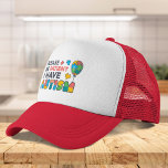 Please Be Patient I Have Autism Puzzles Trucker Hat<br><div class="desc">Autism Awareness hat in bright,  bold,  and vibrant colors "Please Be Patient I Have Autism" Awareness design that makes a perfect campaign or everyday wear.</div>
