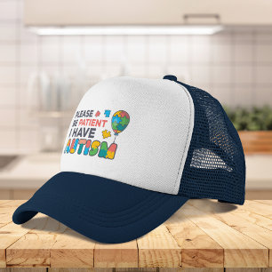 Please Be Patient I Have Autism Puzzles Trucker Hat