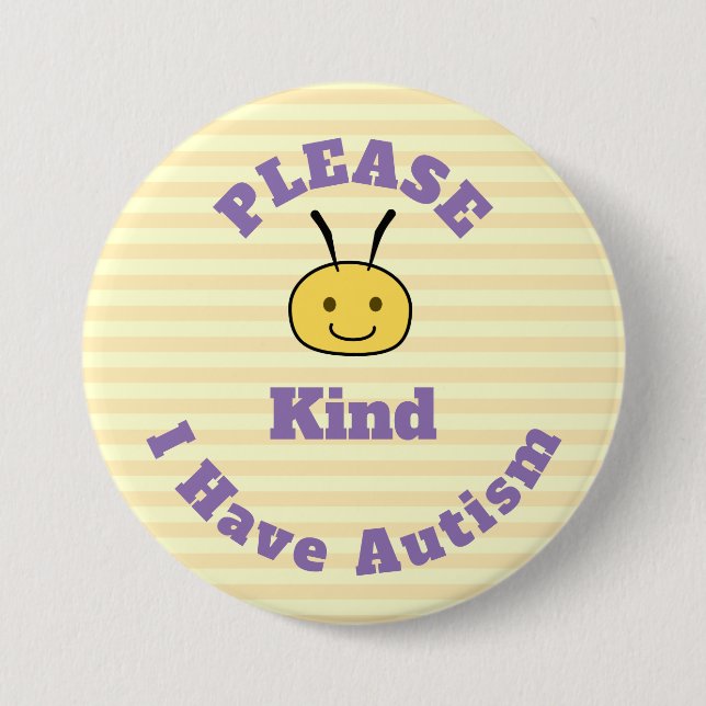 Please bee kind 7.5 cm round badge (Front)
