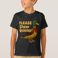 Please Chew Quieter Sarcastic Animal Quote Quirky 