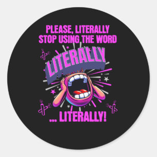 Please classic round sticker