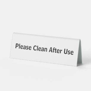 Please Clean After Use White