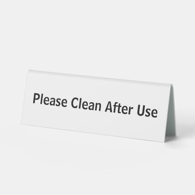 Please Clean After Use White (Front)