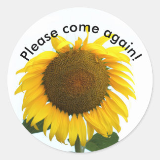 Please come again classic round sticker