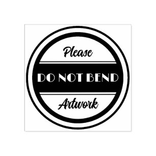 please DO NOT BEND artwork Rubber Stamp