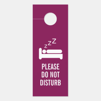 Please do not disturb or service my room hotel door hanger