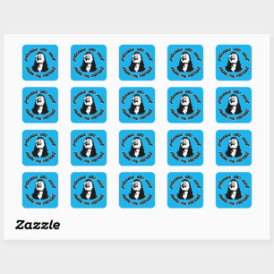 please do not interact with me square sticker