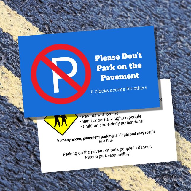 Please Do Not Park – Private Access Notice Business Card (Creator Uploaded)