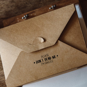 Please Don´t Bend Me, I´m Fragile, Packaging  Rubber Stamp