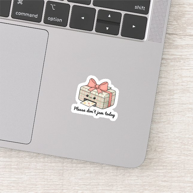 Please Don’t Jam Today Sticker | Cute Printer (Detail)