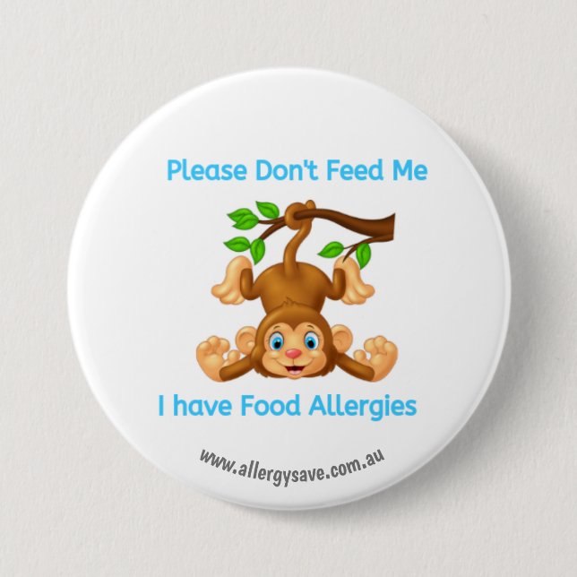 Please Don't Feed Me - Allergy awareness badge (Front)