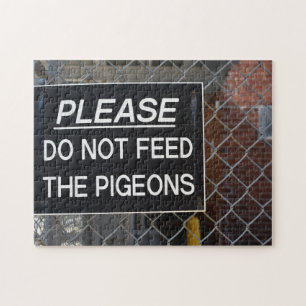 Please Don't Feed the Pigeons New York City NYC Jigsaw Puzzle