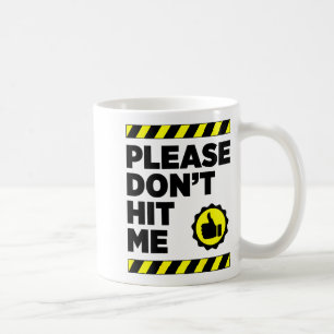 Please Don't Hit Me - Art On Back Fun Safe Cyclist Coffee Mug