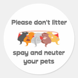 Please Don't Litter Classic Round Sticker