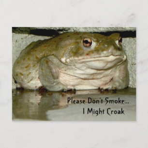 Please Don't Smoke...I Might Croak Postcard