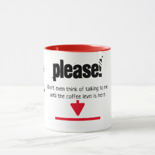 Please don't think of talking ... personalised fun mug