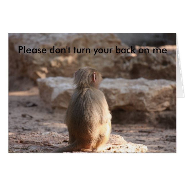 Please don't  turn your back on me (Front Horizontal)