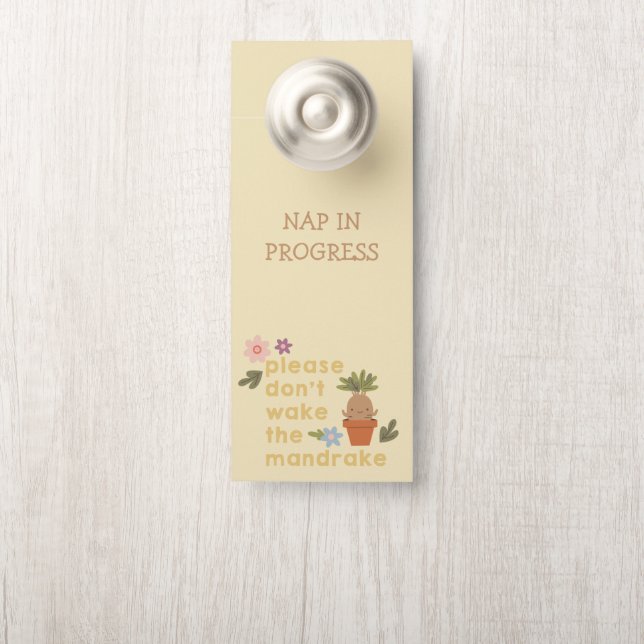 Please Don't Wake The Mandrake Door Hanger (On Knob)