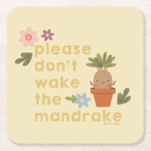 Please Don't Wake The Mandrake Square Paper Coaster