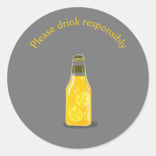 Please Drink Responsibly Warning Label Stickers