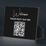 Please Enjoy Our Wifi | WIFI Welcome QR Code  Plaque<br><div class="desc">Please Enjoy Our Wifi | WIFI Welcome QR Code plaque
Make it easy for guests to connect to your Wi-Fi with one of these Wi-Fi QR code sign. They're pretty genius,  especially if you host often.</div>
