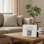 Please Enjoy Our Wifi | WIFI Welcome QR Code  Plaque<br><div class="desc">Please Enjoy Our Wifi | WIFI Welcome QR Code plaque
Make it easy for guests to connect to your Wi-Fi with one of these Wi-Fi QR code sign. They're pretty genius,  especially if you host often.</div>