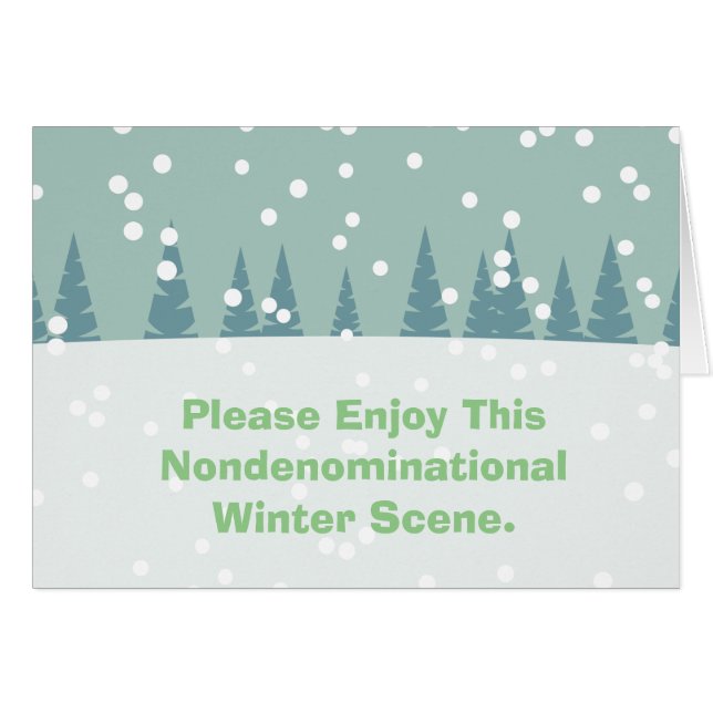Please Enjoy This Nondenominational Winter Scene. (Front Horizontal)