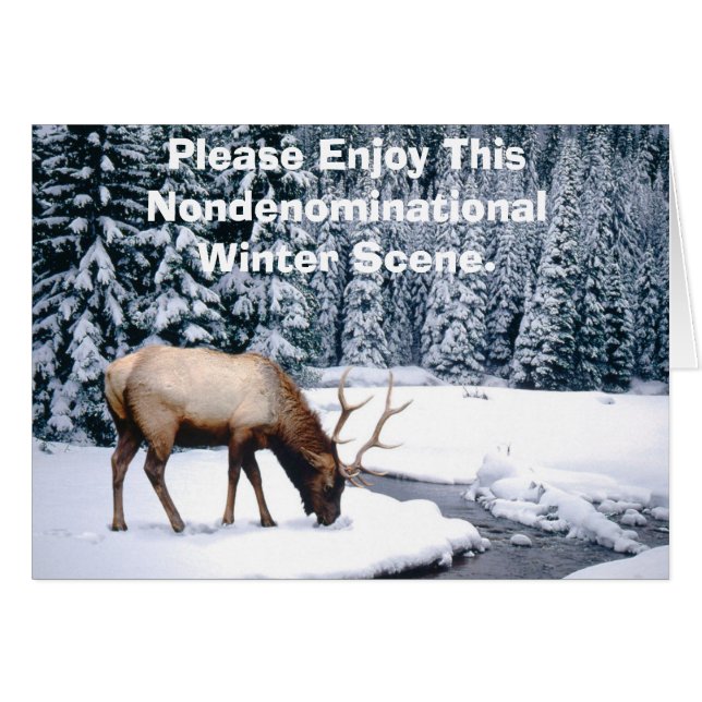 Please Enjoy This Nondenominational Winter Scene. (Front Horizontal)